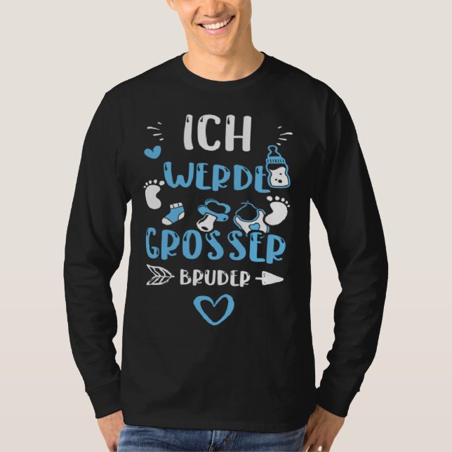 Brother Ich werde grosser Bruder  Baby Boy Sayings T-Shirt (Vorderseite)