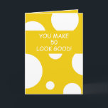 Brother Joke Yellow Personalisiert Bro 50. Geburts Karte<br><div class="desc">Bruder Joke Yellow Personalisiert Bro 50. Geburtstag, ein schönes Design für jeden, der nach schönen Geburtstagskarten für Bruder, Geburtstagskarten für älteren Bruder oder Geburtstagskarten für jüngeren Bruder, dieser hier wäre cool. Das Design weist einen vollfarbigen Hintergrund mit einigen weißen Kreisen auf, ist anpassbar, man kann das Alter, das man mag,...</div>