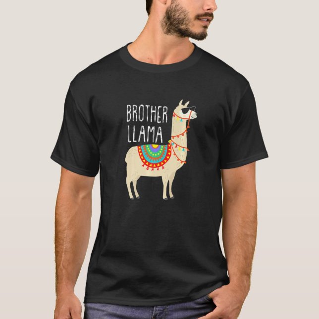 Brother Llama für Men Papa T-Shirt (Vorderseite)