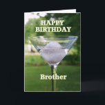 Brother Martini Golf Ball Geburtstag Karte<br><div class="desc">Alles Gute zum Geburtstag, Bruder, Golf Ball Martini" von Catherine Sherman. Golf ist eine gute Ausrede, um einen Geburtstag auf dem neunzehnten Loch zu feiern!</div>