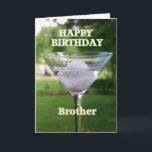 Brother Martini Golf Ball Geburtstagskarte Karte<br><div class="desc">"Brother Martini Golf Ball Happy Birthday Card" von Catherine Sherman.
Ein Geburtstag ist eine großartige Ausrede,  um auf dem neunzehnten Loch zu feiern.</div>