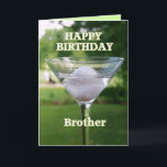 Brother Martini Golf Ball Happy Birthday Card Karte<br><div class="desc">Bruder Martini Golf Ball Birthday CardGolf ist eine großartige Entschuldigung,  um einen Geburtstag auf dem neunzehnten Loch zu feiern!</div>