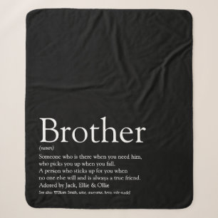 Brother Modern Schwarz und Weiß Spaß Kühler Sherpadecke