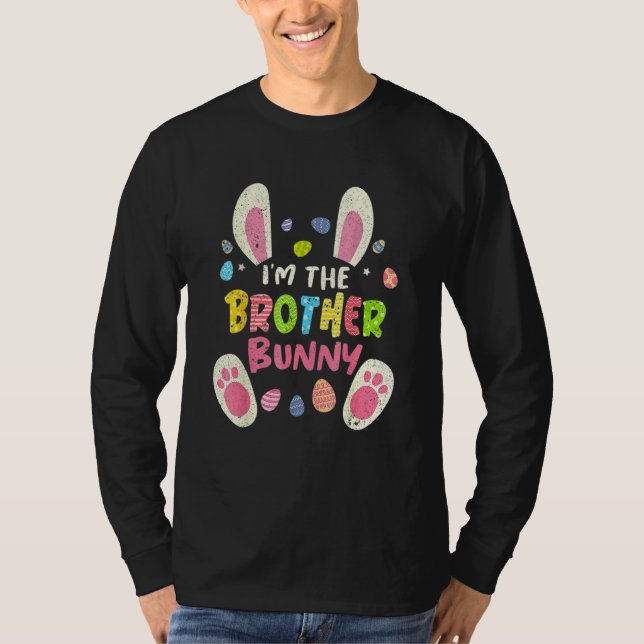 Brother Oaster Matching Family Party Bunny Face Co T-Shirt (Vorderseite)