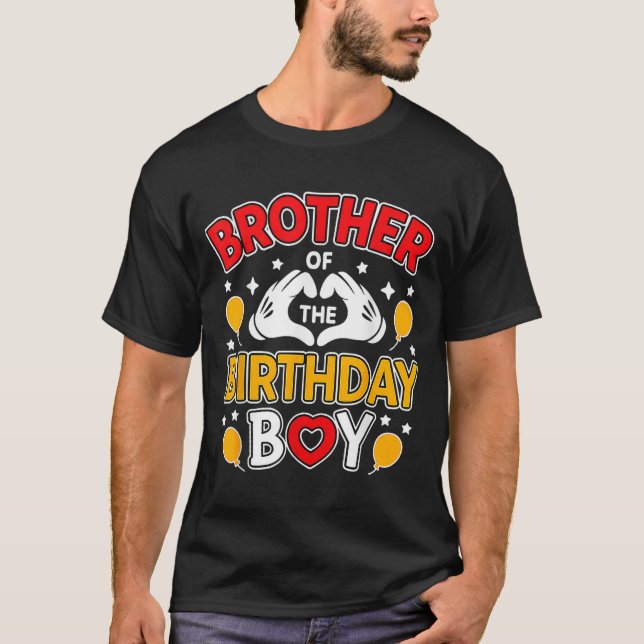 Brother Of The Birthday Boy For Matching Family Pa T-Shirt (Vorderseite)