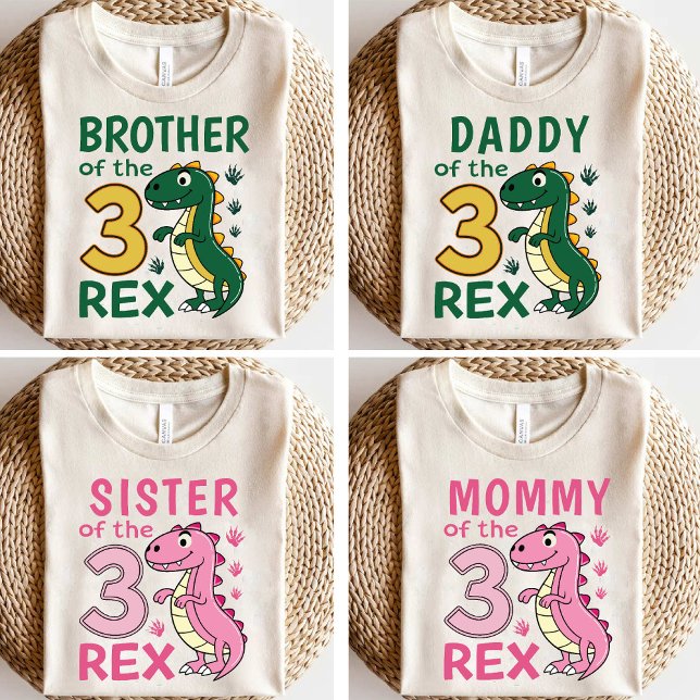 Brother of the Three-Rex Dinosaur Birthday Party T-Shirt (Brother of the Three-Rex Dinosaur Birthday Party T-Shirt)