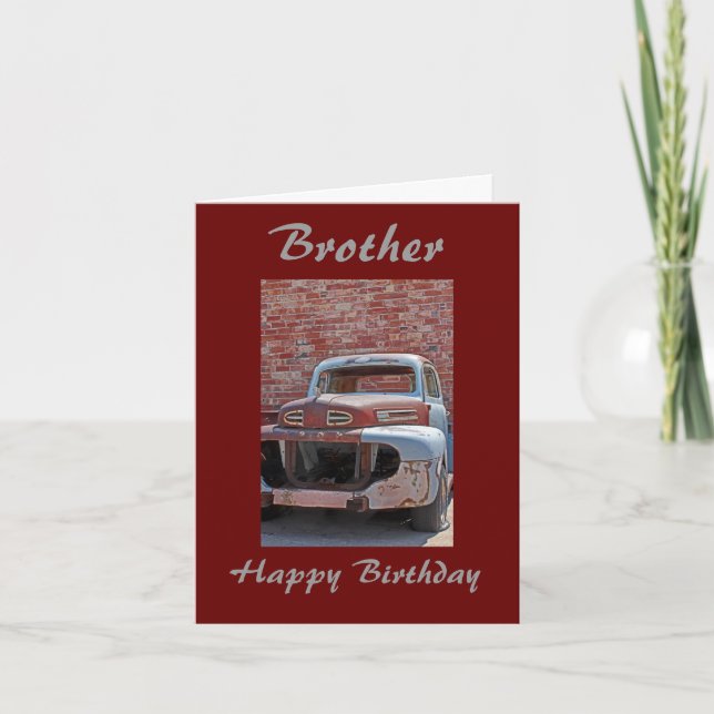 Brother Old Rusty Truck Carte d'anniversaire (Devant)