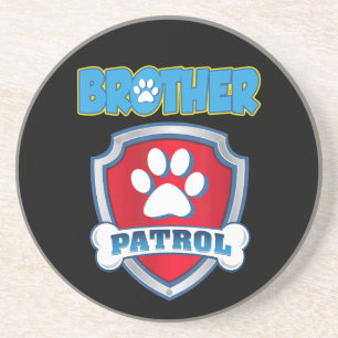 Brother Patrol Shirt - Hunde Mama Vater Geschenk G Getränkeuntersetzer