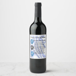 Brother Poem Wine Bottle Label - 60. Geburtstag Weinetikett