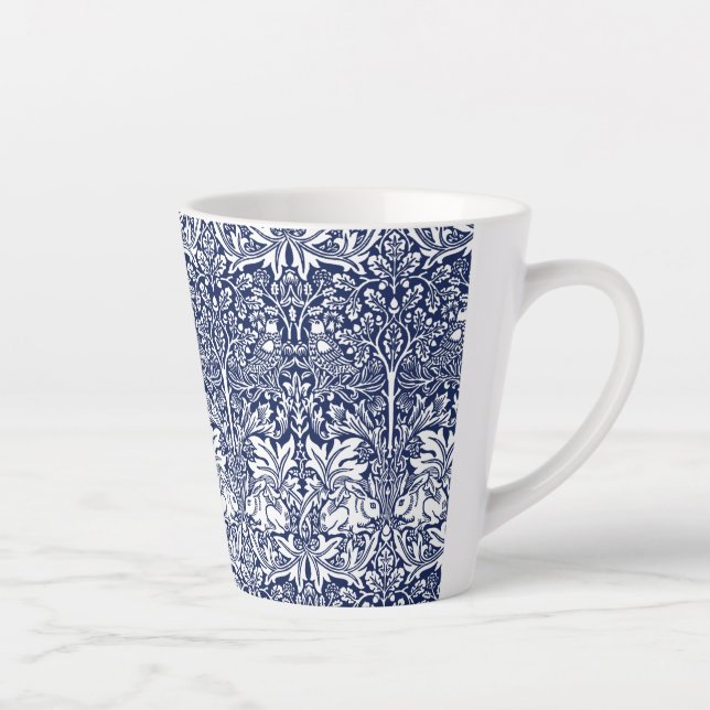 Brother Rabbit Navy Blue Pattern William Morris Milchtasse (Rechts)