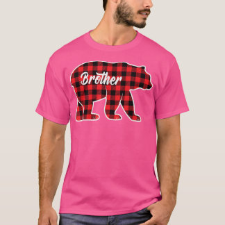 Brother Red Kariert Bar Family Son Kid Matching Pa T-Shirt