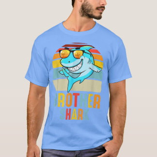 Brother Shark Vintag Retro Pajamas Shark Lover Fa T-Shirt