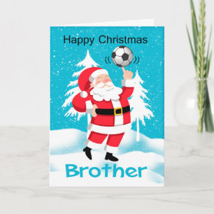 Brother Soccer / Football Carte de voeux de Noël