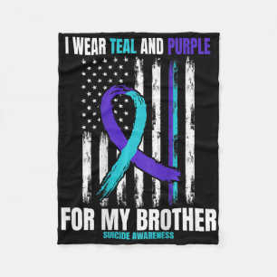 Brother Suicide Awareness Prevention American Flag Fleecedecke