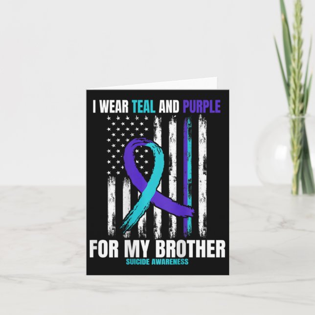 Brother Suicide Awareness Prevention American Flag Karte (Vorderseite)