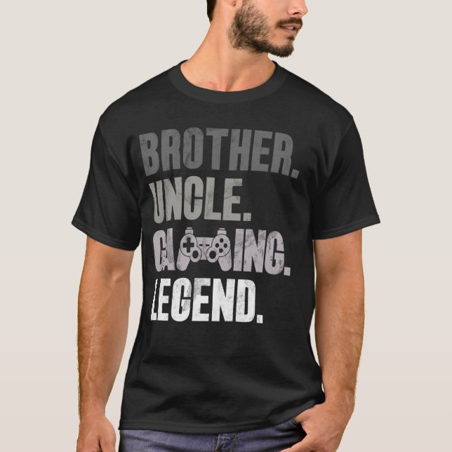 Brother Uncle Gaming Legend Video Games Gamer Uncl T-Shirt (Vorderseite)