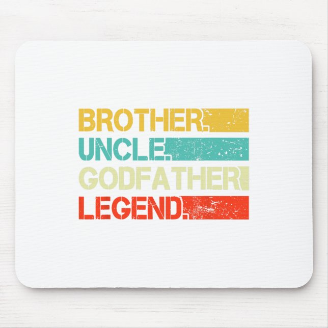 Brother Uncle GodVater Legend Bester Sonnengott Un Mousepad (Vorne)