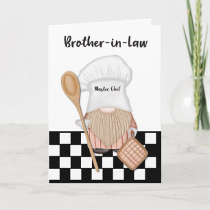Brother Vathers Day Whimsical Gnome Koch Kochen Karte