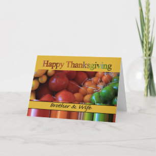 Brother & Wife Thanksgiving Card Feiertagskarte
