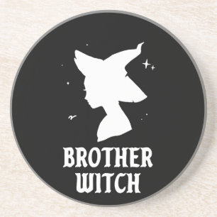 Brother Witch Funny Spooky Matching Halloween Getränkeuntersetzer