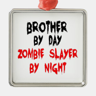 Brother Zombie Slayer Silbernes Ornament