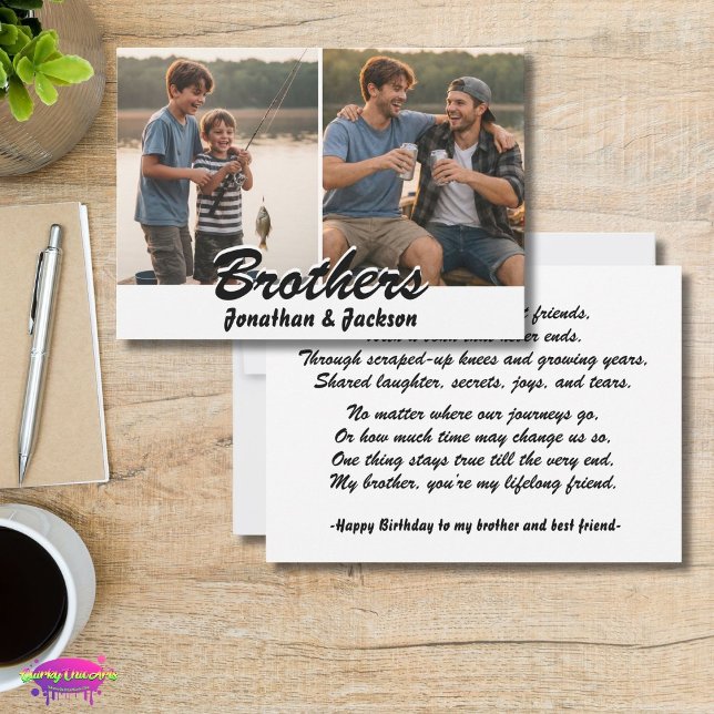 Brothers Best Friends card with Photo and Poem  (Von Creator hochgeladen)