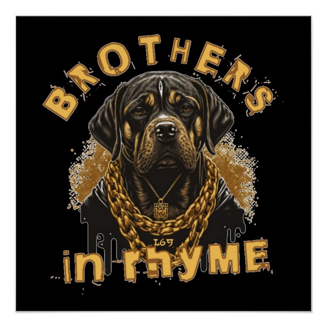 BROTHERS IN RHYME lustiger Hip Hop Poster (Vorderseite)