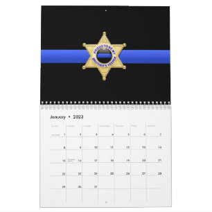 Brothers Keeper Badge Mince Ligne Bleue Calendrier