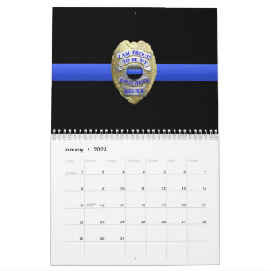 Brothers Keeper Badge Mince Ligne Bleue Calendrier