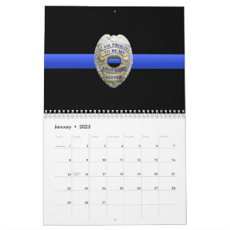 Brothers Keeper Badge Mince Ligne Bleue Calendrier