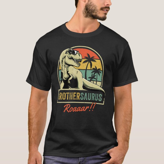 Brothersaurus Rex Dinosaur Brother Saurus Brother T-Shirt (Vorderseite)