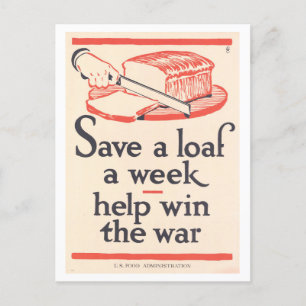 Brotkrieg Poster Postkarte sparen
