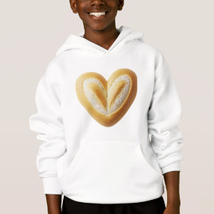 Brotkunst: Herzförmige Brötchen-Skulptur Hoodie