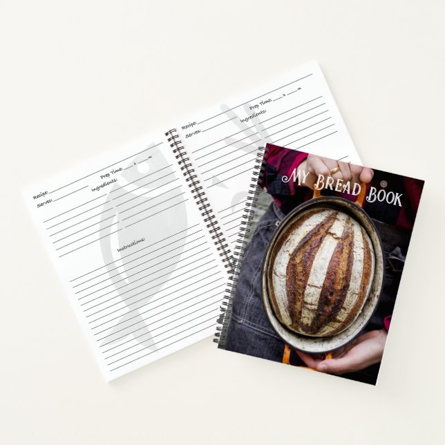 Brotlaib aus Quellengeflecht, Rezeptbuch Notizbuch (Innenseite)