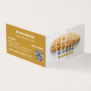 Brotlaib in Scheiben, Bäckerei im Detail Visitenkarten