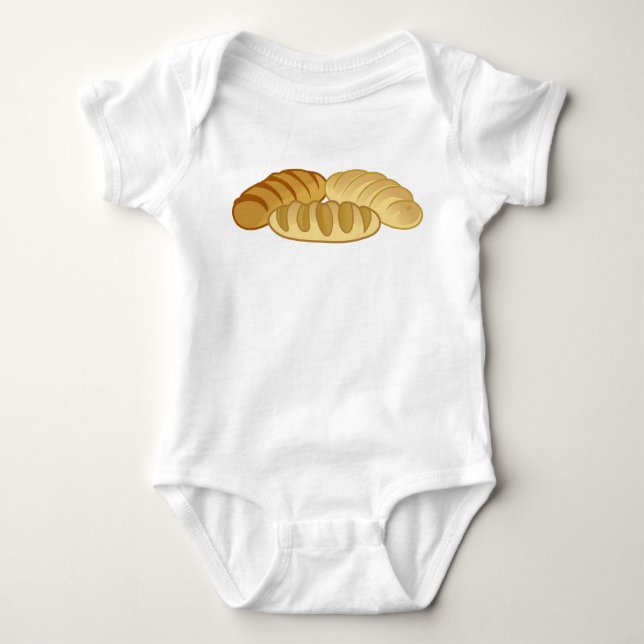 Brotlaibe Baby Strampler (Vorderseite)