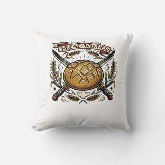 Brotverdiener Sourdough Tattoo Flash Lustiger Bäc Kissen