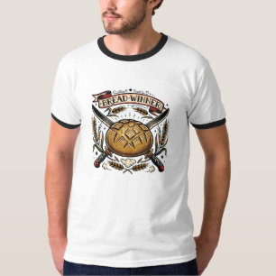 Brotverdiener Sourdough Tattoo Flash Lustiger Bäc T-Shirt