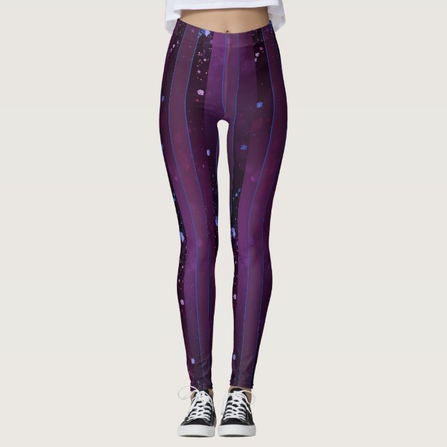 Brouillard pourpre : Leggings de rêve cosmique (Devant)