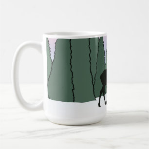 Brouillards élans et tasse de poisson