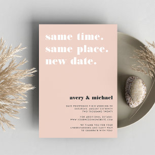 Brouiller   Faire-part de report Mariage moderne