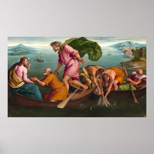 Brouillon de poissons - Jacopo Bassano Poster d'ar (Devant)
