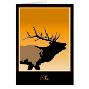 Brouillonnant Bull Elk au coucher du soleil Art or