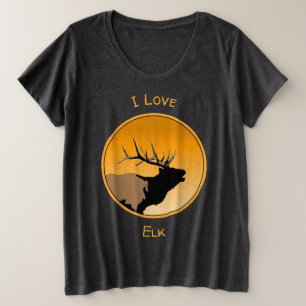 Brouillonnant Bull Elk au coucher du soleil Art or