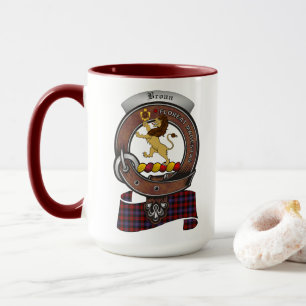 Broun Brown/Broun Clan Badge Combo 15oz Mug
