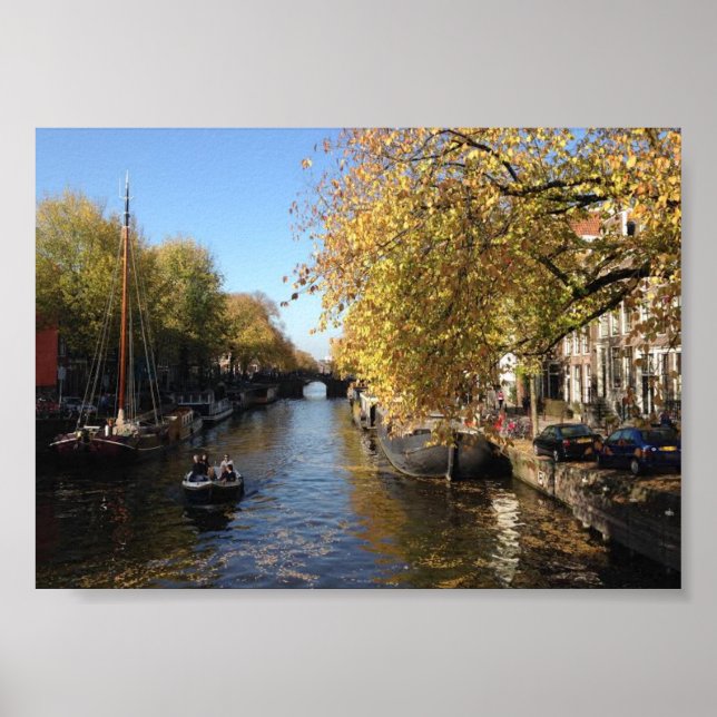 Brouwersgracht Amsterdam Canal Autumn Foto Poster (Vorne)