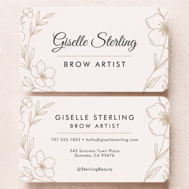 Brow Artist Floral Visitenkarte (Von Creator hochgeladen)