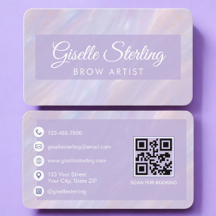 Brow Artist Irisierender QR-Code Professional Visitenkarte
