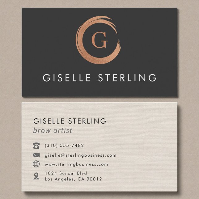 Brow Artist Modern Minimalist  Visitenkarte (Von Creator hochgeladen)