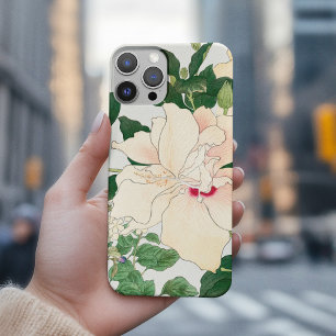 Browallia & Hibiskus Blume - Japanischer Holzblock Case-Mate iPhone Hülle